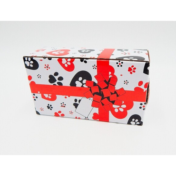 Temp-Tations By Tara Dog Paws Small Loaf Pan Red Bakeware 12 Oz Hearts Prints - Picture 9 of 10